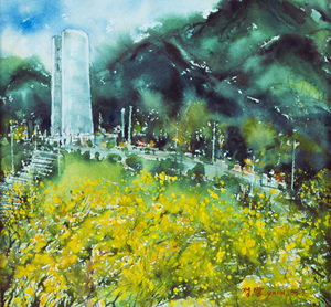 앞산충혼탑의 봄날