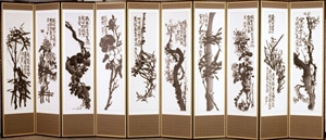 사군자병풍10곡
