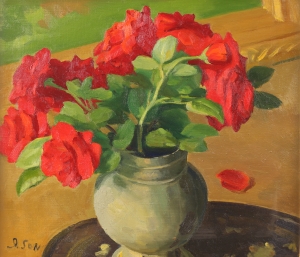 정물(붉은장미)